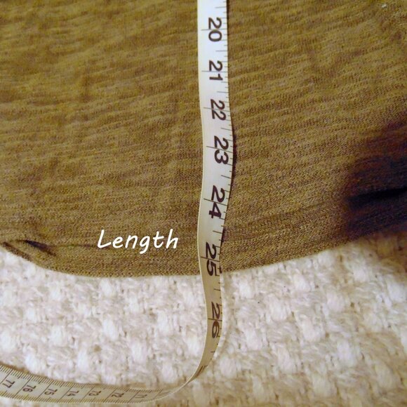 NY & Co. Ruched Drawstring Knit Top S Brown Heathered Minimalist Earthy Neutrals - Picture 8 of 8